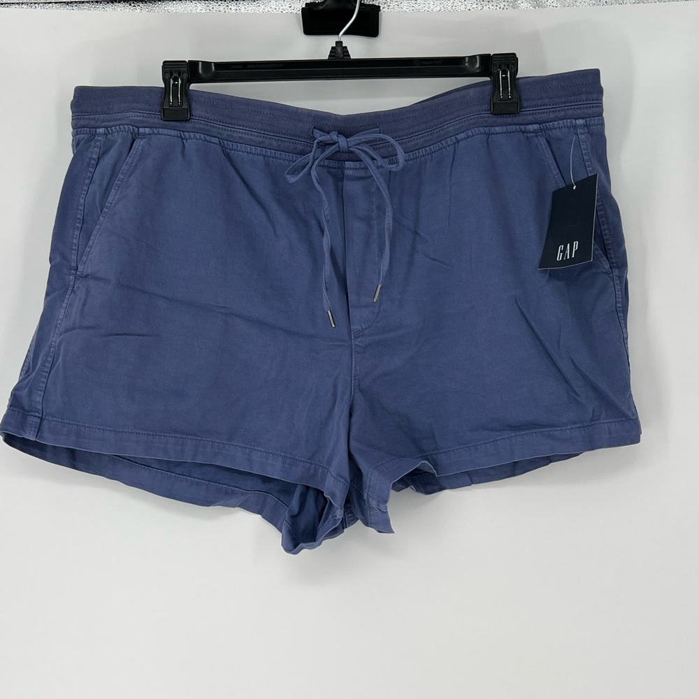 GAP NWT COTTON BLEND DRAWSTRING SHORTS‎ IN BLUE